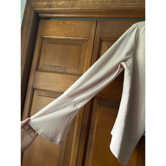 Adrianna Papell Women's Open-Front Asymmetrical Hem Blazer Jacket Pink Size S - Picture 4 of 8